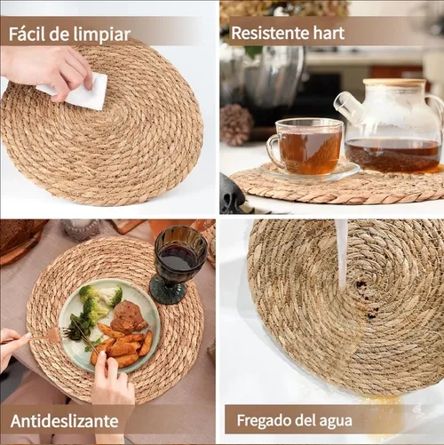 SET 6 INDIVIDUALES YUTE 35CM - 7