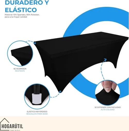 FUNDA MANTEL SPANDEX 240CM 8FT EVENTO HOGARUTIL - 3