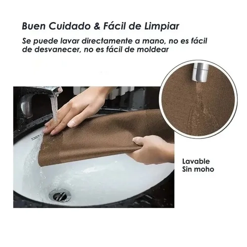SET 6 INDIVIDUALES IMPERMEABLES CAFE - 5