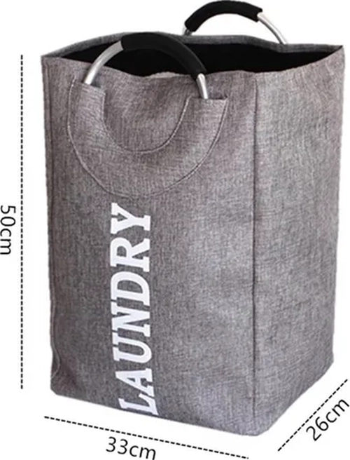 CESTO ROPA SUCIA TELA CON MANGO ALUMINIO - 9