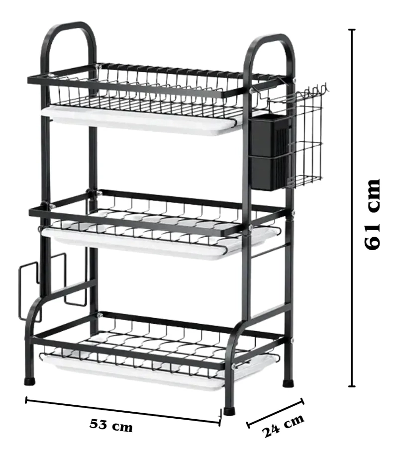 ESCURRIDOR LOZA PLATOS 3 NIVELES COCINA - 1