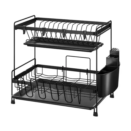 ESCURRIDOR LOZA 2 NIVELES COCINA COLOR NEGRO 802-2 - 1