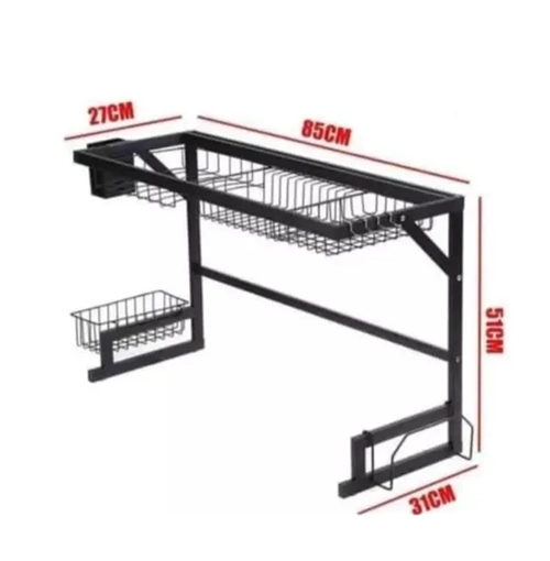 RACK ESCURRIDOR COCINA 85CM COLOR NEGRO - 2