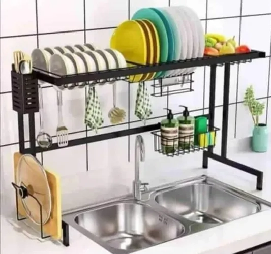 RACK ESCURRIDOR COCINA 85CM COLOR NEGRO - 3