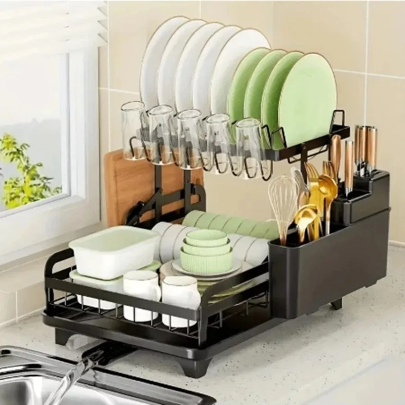 SECAPLATOS ESCURRIDOR LOZA 2 NIVELES COCINA - 3