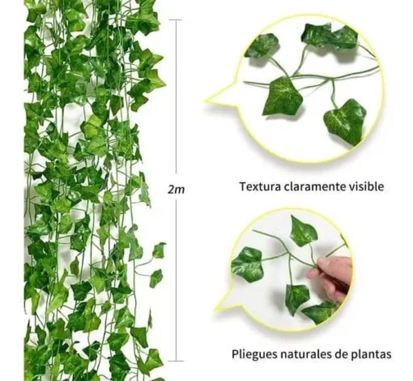 PLANTA ENREDADERA ARTIFICIAL 12 TIRAS 210 CM - 2