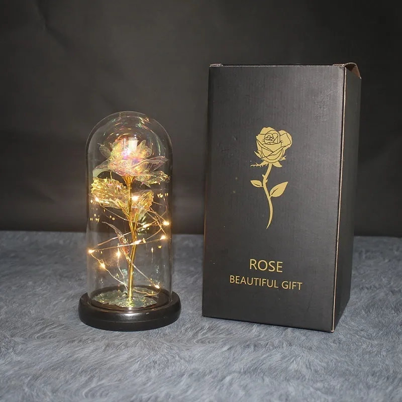 ROSA ETERNA ROMANTICA CON LUZ LED - 4