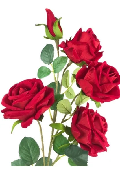 RAMO ROSAS ROJAS ARTIFICIALES 82 CM - 3
