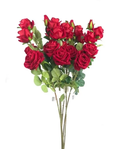 RAMO ROSAS ROJAS ARTIFICIALES 82 CM - 5