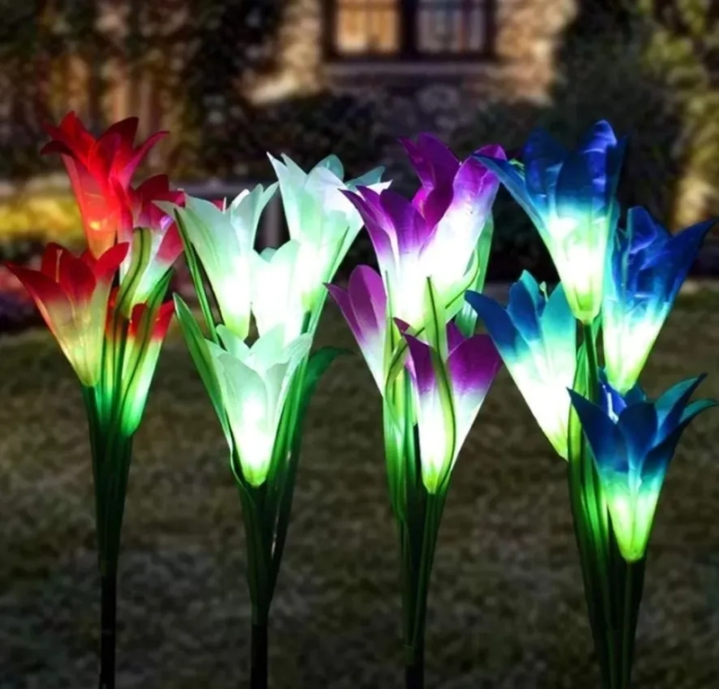 FOCO SOLAR JARDIN LIRIO 8 UDS DECORACION - 4