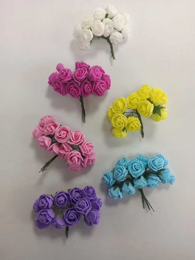 FLORES GOMA EVA BESITOS 72 UDS COLORES - 1