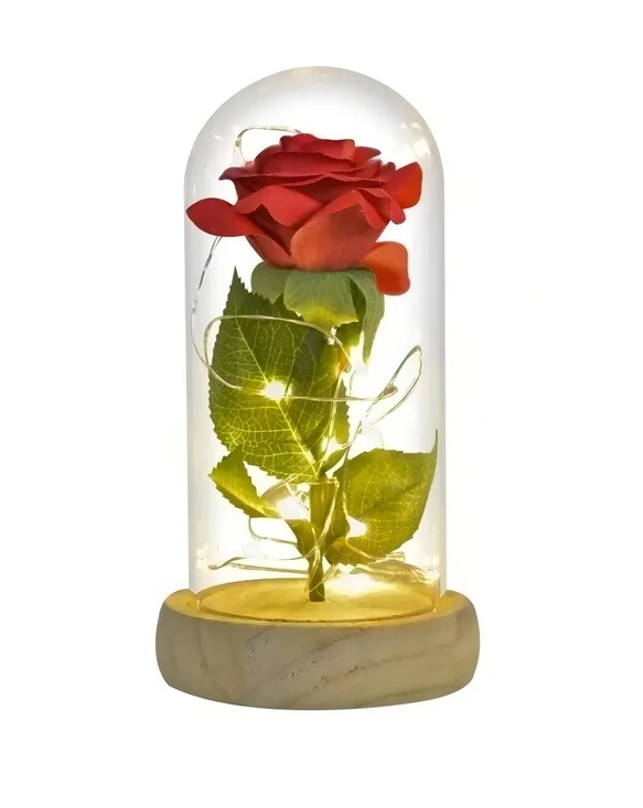 ROSA ETERNA PRESERVADA LED SAN VALENTIN ROJA - 1