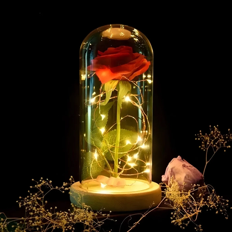 ROSA ETERNA PRESERVADA LED SAN VALENTIN ROJA - 2
