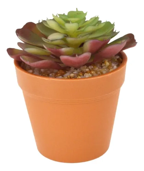 MINI PLANTA ARTIFICIAL MACETERO PLASTICO 12 CM - 3