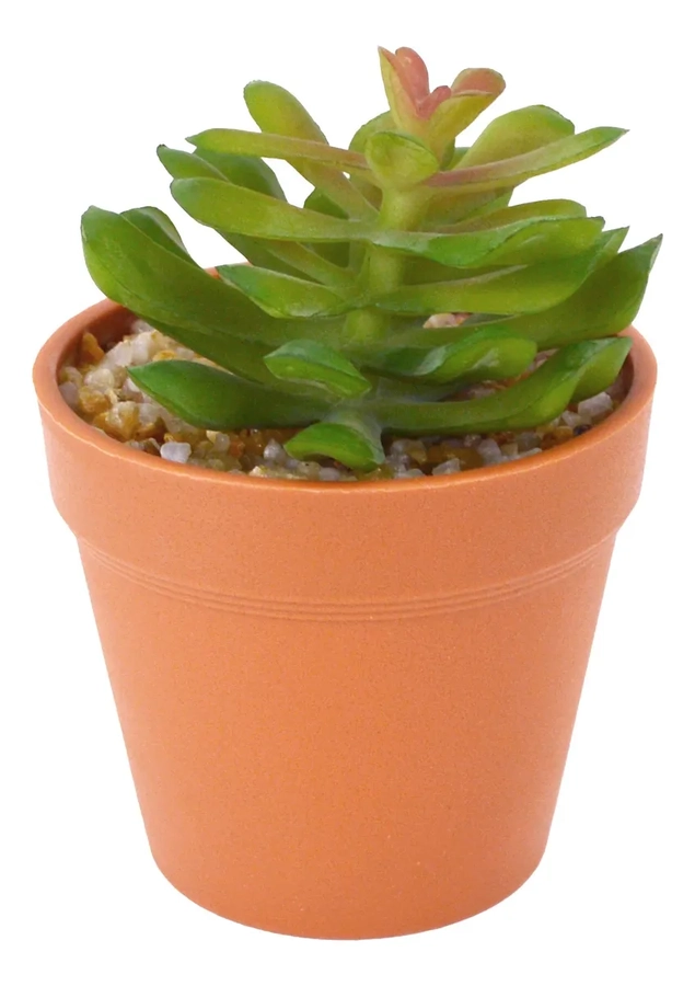 MINI PLANTA ARTIFICIAL MACETERO PLASTICO 12 CM - 4