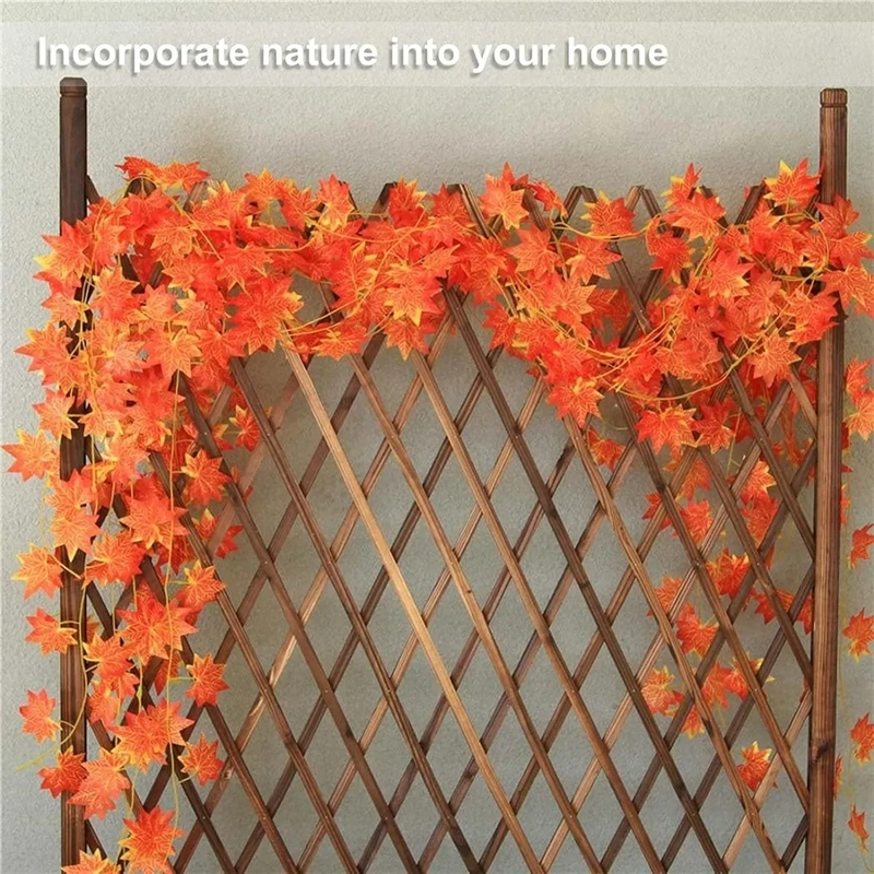 PLANTA ENREDADERA ARTIFICIAL 12 TIRAS 2.1M NARANJA - 5