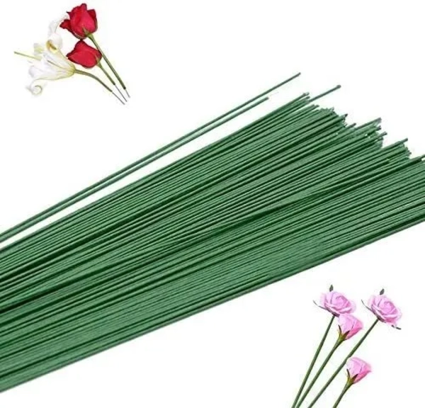 ALAMBRE VERDE PARA FLORES 39 CM 40 UDS - 3
