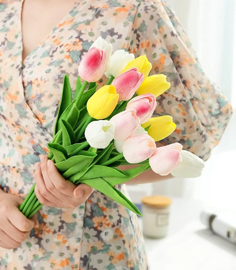 RAMO TULIPANES ARTIFICIALES 20 UDS DECORACION - 6