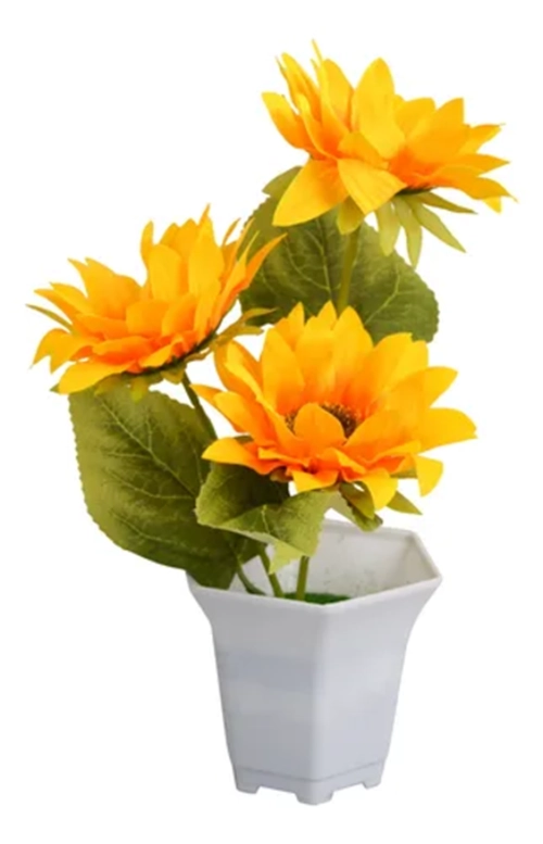 PLANTA GIRASOLES ARTIFICIALES MACETERO 28 CM - 1