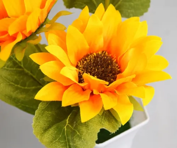 PLANTA GIRASOLES ARTIFICIALES MACETERO 28 CM - 2