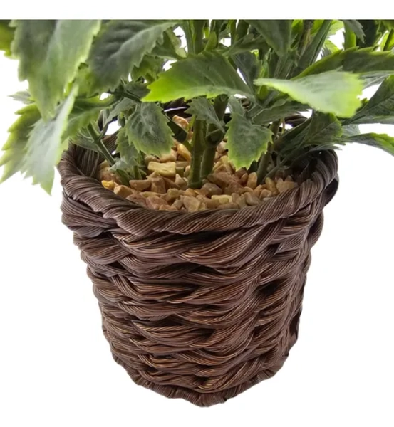 PLANTA LAVANDA ARTIFICIAL MACETERO RATAN - 6