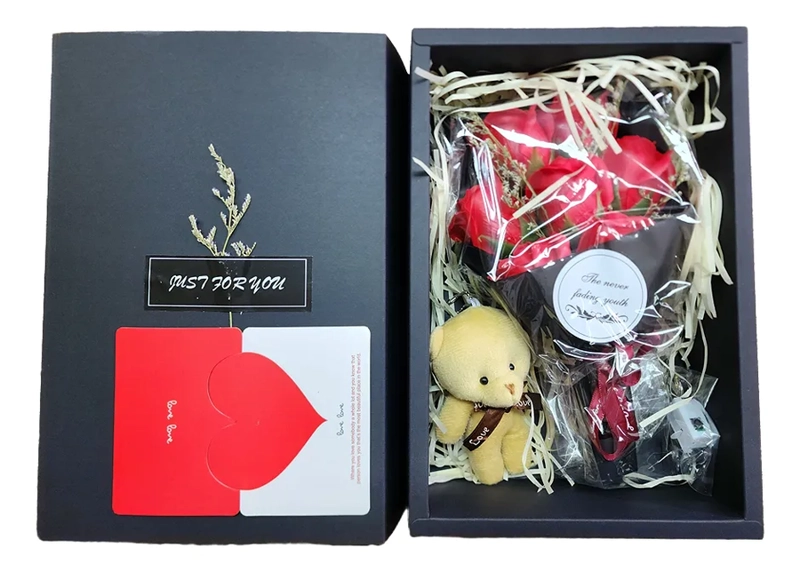 CAJA ROSAS LED REGALO SAN VALENTIN - 2