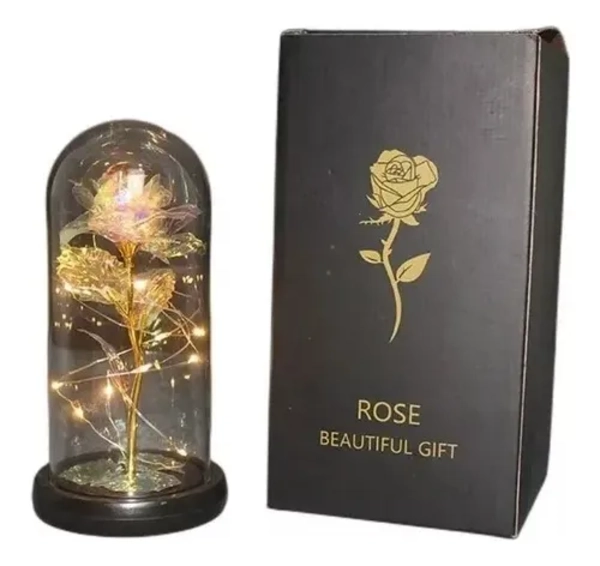 KIT ROSA ETERNA LUCES LED CUPULA VIDRIO - 1