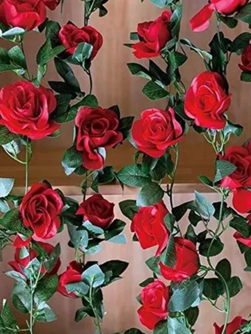 ENREDADERA ROSAS ROJAS ARTIFICIALES - 4
