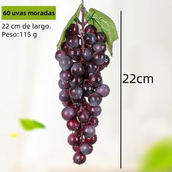 UVAS ARTIFICIALES 60 UDS FRUTA SINTE TICA PURPURA - 2