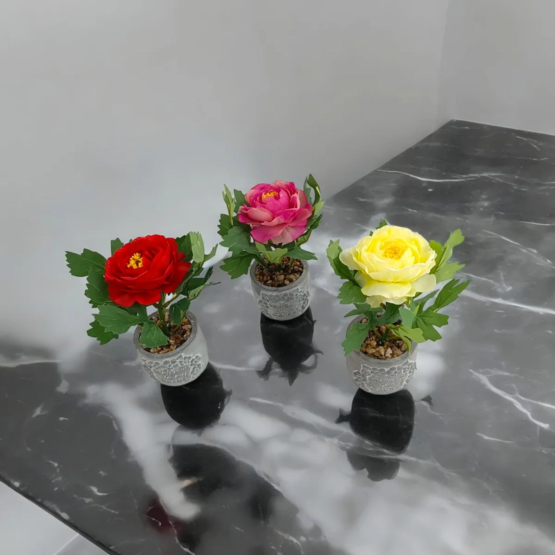 FLOR ARTIFICIAL DECORATIVA ROSA VARIADOS - 4