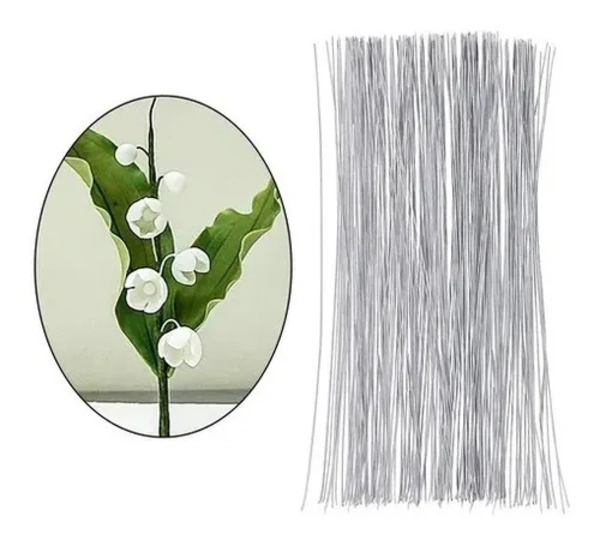 ALAMBRE GRIS PARA FLORES 40 CM 40 UDS - 3