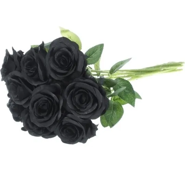 ROSAS ARTIFICIALES 5 UDS VARAS NEGRAS - 2