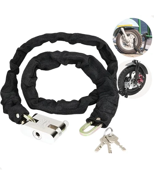 CANDADO CADENA PARA MOTOS Y BICICLETA SEGURIDAD ANTIRROBO - 3