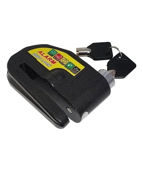 CANDADO CON ALARMA SONIDO Y FRENO DE DISCO PARA MOTO - 1