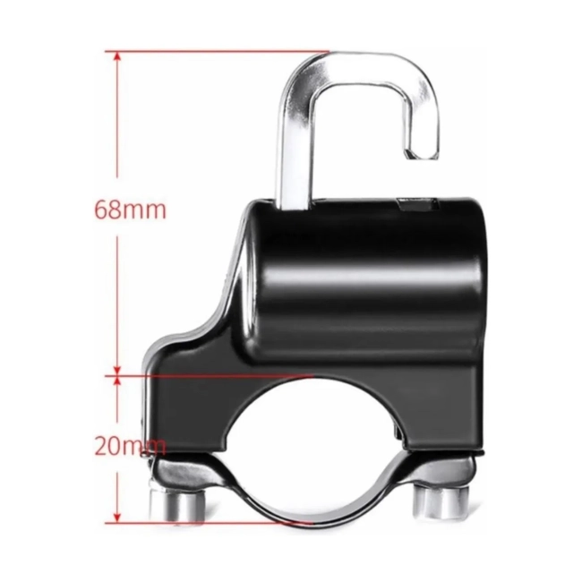 CANDADO PARA CASCO DE MOTO CON SOPORTE A MANUBRIO - 2