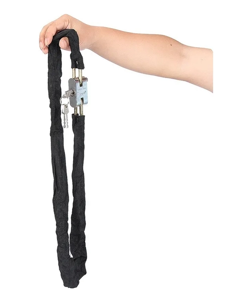 CANDADO CADENA PARA MOTOS Y BICICLETA 120 CM NEGRO - 2