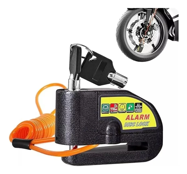 ALARMA MOTOCICLETA BLOQUEO IMPERMEABLE FRENO DISCO - 1