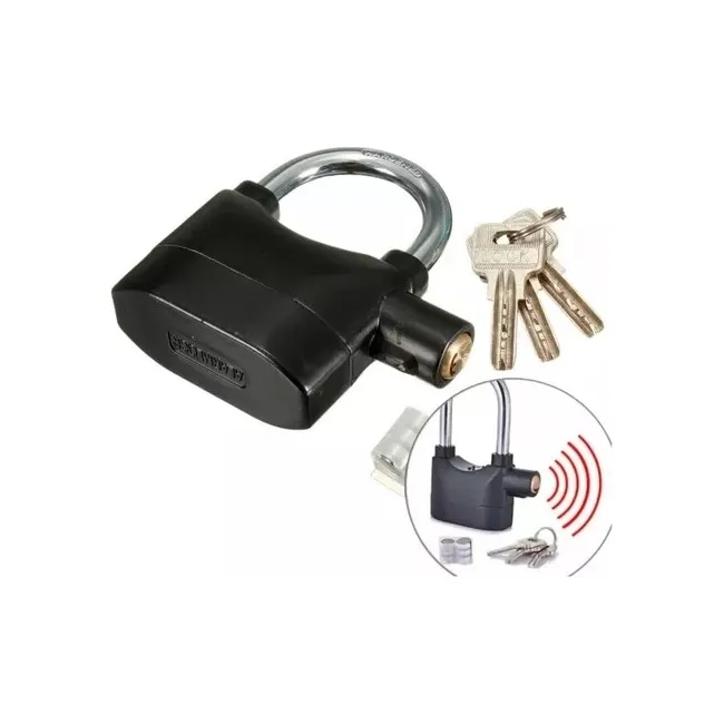 CANDADO CON ALARMA PARA MOTOS Y BICICLETAS 110DB + PILAS - 5