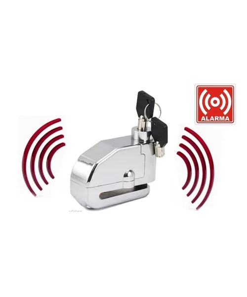 CANDADO FRENO DISCO MOTO CON ALARMA 125DB - 1
