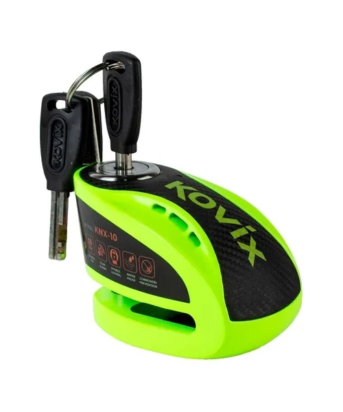 CANDADO DISCO MOTO KOVIX KNX10 ALARMA 120DB DOBLE LOCK 10MM - 1