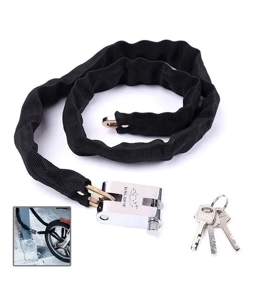 CANDADO CADENA PARA MOTOS Y BICICLETA 120CM EXCELENTE SEGURIDAD - 3
