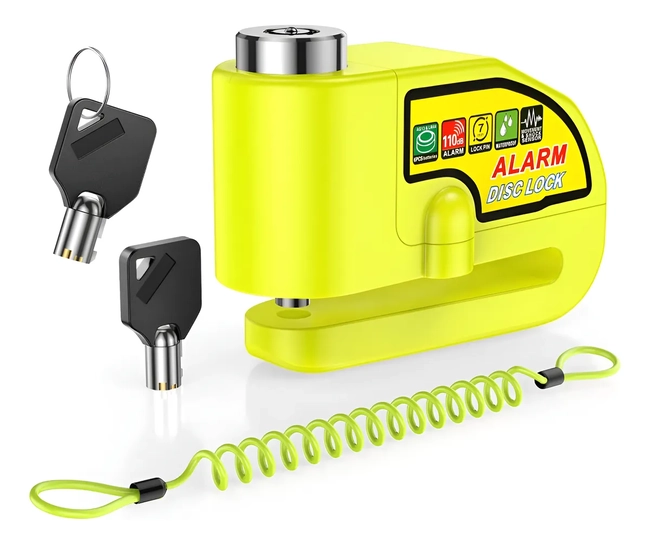 CANDADO ALARMA IMPERMEABLE DE BLOQUEO DE FRENO MOTO - 1