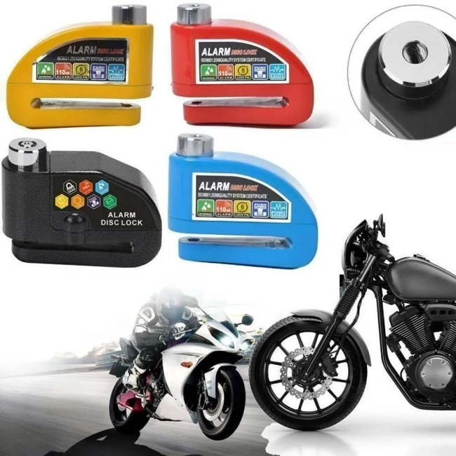 CANDADO DISCO FRENO MOTO Y BICI CON ALARMA BLOQUEO - 3