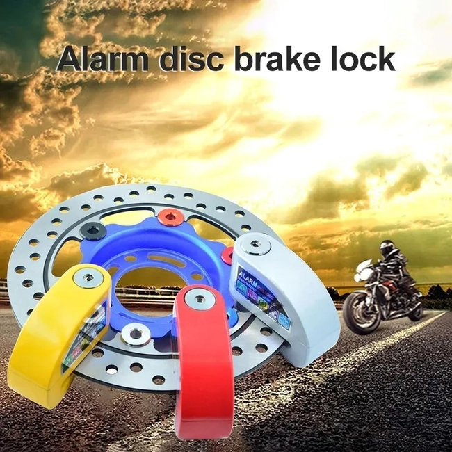 CANDADO DISCO FRENO MOTO Y BICI CON ALARMA BLOQUEO - 4