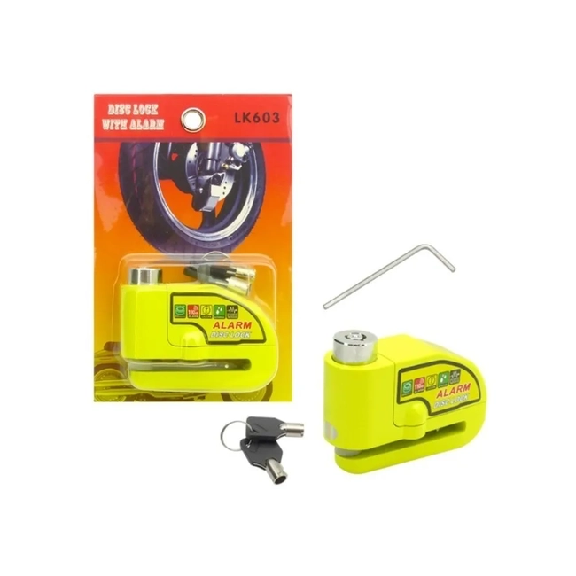 CANDADO DISCO MOTO Y BICI CON ALARMA GENE RICA - 2