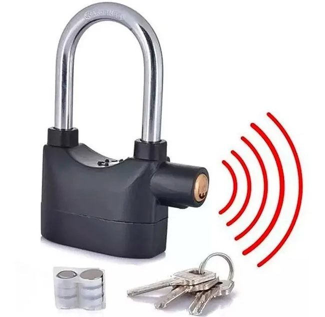 CANDADO ALARMA PARA MOTO, BICICLETAS Y CASA 110 DB - 1