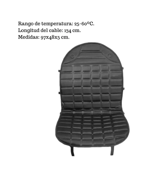 FUNDA CON CALEFACCION 12V PARA ASIENTO DE AUTO - 4