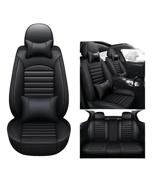 SET COMPLETO FUNDA CUBRE ASIENTO ECO-CUERO ALTA CALIDAD - 1
