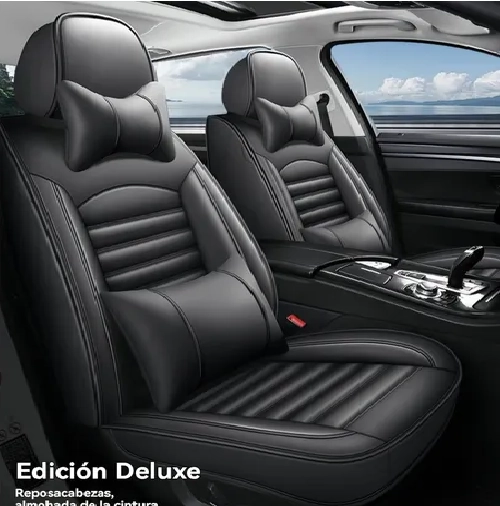 SET COMPLETO FUNDA CUBRE ASIENTO ECO-CUERO ALTA CALIDAD - 3