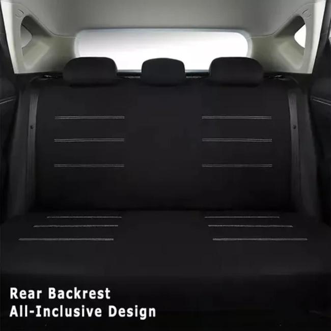 FUNDA CUBRE ASIENTO AUTO MUJER 9 PIEZAS NEGRO MARIPOSAS - 4